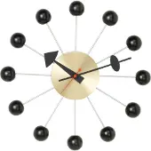 Vitra Ball-seinäkello messinki/musta ø 33 cm