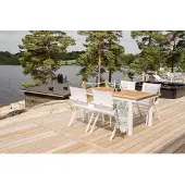 Venture Home Design, Panama ruokapöytä 160-240x90 cm Valkoinen/Tammi