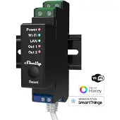 Shelly Pro 2 -DIN-kiskorele, 2-vaiheinen