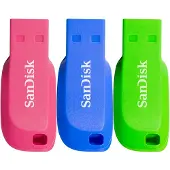 SanDisk – Cruzer Blade USB Flash Drive 3pack 32GB (SDCZ50C-032G-B46T)