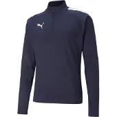 Puma Harjoituspaita Teamliga 1/4 Vetoketju - Navy/valkoinen, koko Large