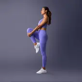 ICANIWILL Ribbed Define Seamless Tights Dk Lavender