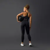 ICANIWILL Ribbed Define Seamless Tights Dk Graphite