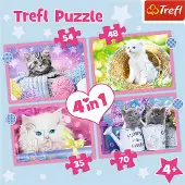 Trefl 4 I 1 35+48+54+70 Bit Fun Cats - Multi/patterned - ONE SIZE