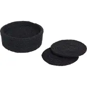 Dixie Ella lasinaluset Ø10,5 cm 6-pack Pure black