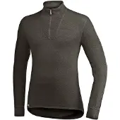 Woolpower Zip Turtleneck 400 Pine Green Välikerrospuserot M