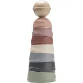 BIBS wobbly tower pinottava torni Pastel Rainbow