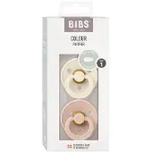 BIBS Colour Size 1: Symmetrical 0-6 months tutti Ivory / Blush 2 kpl