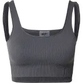 Aim'n Shadow Grey Ribbed Seamless Bra - Grey - L
