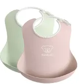 BabyBjörn ruokalappu pieni 2 kpl Powder Green/Powder Pink