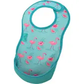 Bibetta Flamingos turkoosi ruokalappu