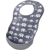 Bibetta Elephants harmaa ruokalappu