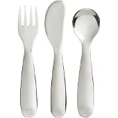 Munchkin Rostfritt Gaffel Kniv o Sked m Ergonomiska handtag . Fr 18mån+
