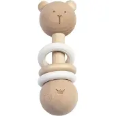 BamBam - Miljøvenlig Trætangle - Bjørn - Beige - ONE SIZE x 3.5