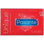 Pasante Unique - Hartsikondomi, 3 kpl, ohut, lämpä johtava, lateksiton