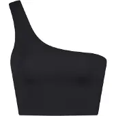 Girlfriend Collective Bianca Bra, One Shoulder - Black - XL