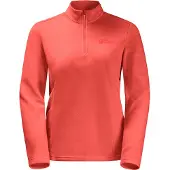 Jack Wolfskin Women's Taunus Halfzip Hot Coral Välikerrospuserot XS
