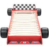 vidaXL Lastensänky kilpa-auto 90x200 cm Punainen
