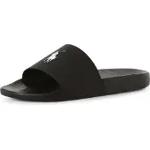 Ralph Lauren Pistokkaat 'Polo Slide' musta / valkoinen