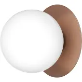 Nuura ulkoseinävalaisin Liila, Ø 16 cm, pronssi/opaalinen himmennettävä, Pronssi/messinki, Metalli, Skandinaavinen