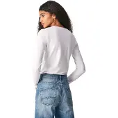 Pepe Jeans for woman. PL505203 New Virginia Ls N T-shirt white (L), Casual, Cotton, Long sleeve