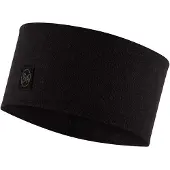Buff Merino Wide Headband Solid Black One Size