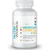 Nutri Works Magnesium Citrate + B6 120 kaps. ravintolisä
