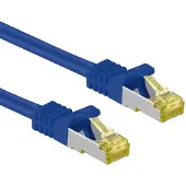 Goobay RJ45 välijohto CAT 6A S/FTP (PiMF), 500 MHz, CAT 7 raakakaapelilla, sininen