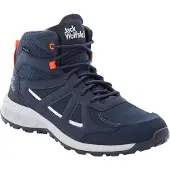Jack Wolfskin Men's Woodland 2 Texapore Mid Dark Blue / Red Retkeilykengät 44.5
