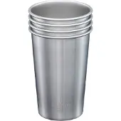 Klean Kanteen Pint Cup 473ml 4er Pack, brushed stainless