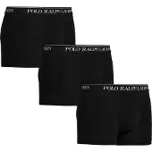 Ralph Lauren Stretch Cotton Boxer Brief 3-Pack - Black - M