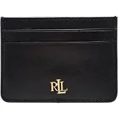 Ralph Lauren for woman. 432876732001 Black leather card holder (OSFA), Casual, Classic
