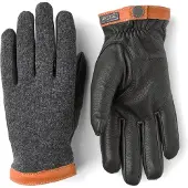 Hestra Deerskin Wool Tricot Black/Black - Black - 11