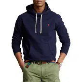 Ralph Lauren for man. 710766778007 Fleece Hooded Sweatshirt RL Navy (L), Casual, Cotton, Polyester, Long sleeve