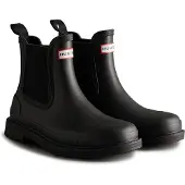 Hunter for woman. WFS1018RMA Commando Chelsea ankle boots black (37), Flat, None, Casual