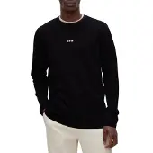 BOSS for man. 50473286 Chark T-shirt black (L), Casual, Cotton, Long sleeve