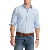 Ralph Lauren for man. 710792041002 Custom Fit Oxford Shirt blue (S), Casual, Cotton, Long sleeve