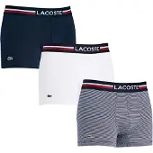 Lacoste for man. 5H3413_525 Pack of 3 Boxers Courst navy, white (M), Casual, Cotton, Elastane