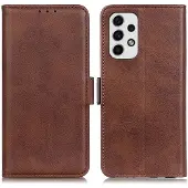 SKALO Samsung A23 5G Lompakkokotelo PU-nahkaa - Ruskea