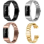 SKALO Teräsranneke Fitbit Charge 3/4 - Musta