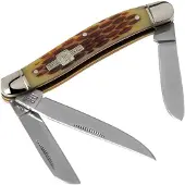 Rough Ryder Stockman Amber Bone