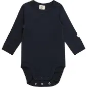 Lindex Long Sleeve Merino Wool Bodysuit - Navy - 62
