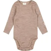 Lindex Long Sleeve Merino Wool Bodysuit - Pink - 56