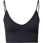 Lindex Bra Seamless Rib Top - Black - S
