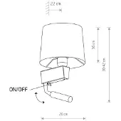 Nowodvorski Lighting Chillin seinävalaisin E27+G9 42cm harmaa