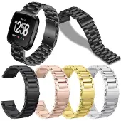 SKALO Teräsranneke Fitbit Versa 3 - Musta