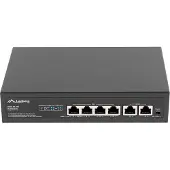 Lanberg RSFE-4P-2FE-60, Hallitsematon, Fast Ethernet (10/100), Power over Ethernet -tuki, Telineasennus, 1U