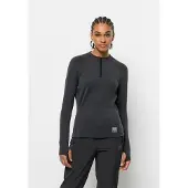 Jack Wolfskin Women's Bike Commute Halfzip Phantom Pitkähihaiset urheilupaidat XS