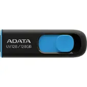 ADATA – 128GB UV128 USB 3.0 Memory Pen, Retractable, Black & Blue (AUV128-128G-RBE)