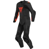 Dainese Laguna Seca 5 nahkakombi Musta/Neonpunainen Miehet, size 58